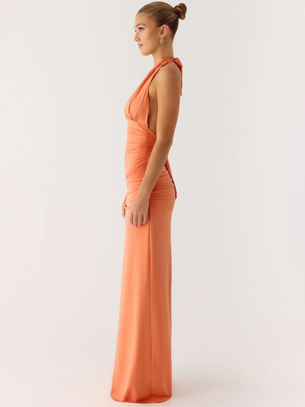 Peppermayo Coral Orange Halter Maxi Dress - Picture 2 of 4